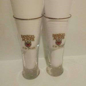 Dinkel Acker German CD-Pils Pint Glass Tumblers w/Logo